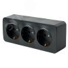 Розетка трехместная с/з 250В 10А серия София черный матовый STEKKER STEKKER MST16-13-05 49502
