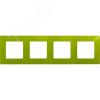 ETIKA Рамка 4 поста зеленый папоротник Daccord/Legrand 672544