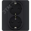 Розетка 2 x 2К+З немецкий стандарт 16 А 250 В~ INSPIRIA антрацит Daccord/Legrand 673753