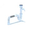 Сифон для мойки АНИ 1 1/2' x 40 прямоточный c отводом для стиральной машины с гибкой трубой 40х50 АНИ пласт D1010