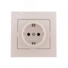 Розетка RAIN с заземлением керамика жемчужно-белый перламутр Lezard 703-3030-122