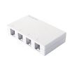 Коробка настенная 4-портовая под UTP модули Keystone белая Eurolan 12B-00-04WT