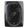 Розетка 2X2P+E Schuko, 16A-250В, Эра12, чёрный, 12-2106-06 ЭРА Б0031233