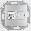 Розетка телефонная RJ11, винтовой зажим, алюминий Simon 1591480-033