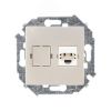 15 Розетка телефонная скрытая RJ11 винтовые зажимы шампань Simon 1591480-034
