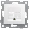 GUSI Bravo механизм розетки  телефонной RJ12, одинарной, скрытая установка.  Цвет белый. GUSI Electric С10Т1-001