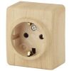 Розетка 2P+E Schuko, 16A-250В, ОУ, Эра Эксперт, сосна, 11-2203-11 ЭРА Б0020687