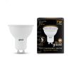 Лампа светодиодная LED 7 Вт 600 лм 3000К AC150-265В GU10 софит MR16 теплая  Black Gauss Gauss 101506107
