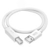 Кабель USB 2.0 AM на BM, 1 м., белый нейлон, морозостойкий Greenconnect GCR-54211