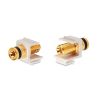 Вставка Keystone Jack коннектор Binding Post (черный) ROHS белая Hyperline 248122