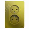 GLOSSA розетка двойная без заземления в сборе фисташковый SE (Systeme) GSL001020