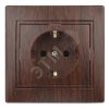 Розетка 2P+E Schuko, 16А-250В, СУ, Plano, венге, 1-202-10 ЭРА Б0030060