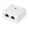 Розетка компьютерная RJ-45(8P8C), категория 6, экранированная, двойная, внешняя, Dual IDC Cabeus WS-8P8C-Cat.6-SH-2