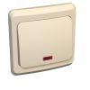 ЭТЮД Выключатель одноклавишный скрытый с подсветкой бежевый сх.1 SE (Systeme) BC10-005K
