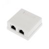 Розетка компьютерная внешняя 2-порта RJ-45 8P8C FTP экранированная кат6, REXANT 03-0146