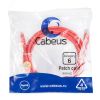 Патч-корд U/UTP, категория 6, 2xRJ45/8p8c, неэкранированный, красный, PVC, 3м Cabeus PC-UTP-RJ45-Cat.6-3m-RD
