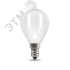 Лампа светодиодная филаментная LED 9 Вт 590 лм 3000К AC185-265В E14 шар P45 теплая матовая колба Black Filament Gauss 105201109