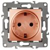 Розетка 2P+E Schuko, 16A-250В, Эра12, медь, 12-2101-14 ЭРА Б0019321