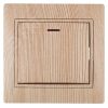 Выключатель Intro Plano 1-102-11 одноклавишный с подсветкой, 10А-250В, IP20, СУ, сосна ЭРА Б0053740