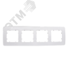 Рамка четырехместная, скрытой установки, цвет белый HEGEL Р414