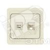 Розетка Валери компьютерная + TF слоновая кость Универсал Б-В0135