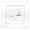 Розетка Бриллиант компьютерная + TF белая Универсал 7947618