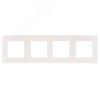 Рамка для розеток и выключателей Серия 12 12-5104-01 на 4 поста, Сатин, белый ЭРА Б0052529