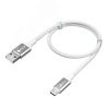 Кабель Micro USB, 1 м., AL белый-серебро нейлон, быстрая зарядка Greenconnect GCR-52468