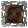 Розетка 2P+E Schuko, 16A-250В, б.л., Эра12, бронза, 12-2001-13 ЭРА Б0019308