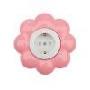 Розетка одноместная KRANZ HAPPY Цветок скрытой установки, заземл и шторками, белая/розовая Kranz KR-78-0625