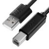 Кабель USB 2.0 AM на BM, 1 м., черный, морозостойкий Greenconnect GCR-UPC5M-BB2S-1.0m