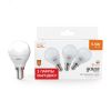 Лампа светодиодная LED 5.5 Вт 525 лм 3000К AC180-240В E14 шар P45 теплая (промоупаковка 3 лампы) Basic Gauss 10531152T