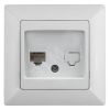 Розетка информационная RJ45, СУ, Solo, белый, 4-303-01 ЭРА Б0043382