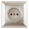Розетка 2P, 16А-250В, СУ, Solo, шампань, 4-201-04 ЭРА Б0043308