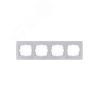 KARINA Рамка 4-ая горизонтальная б/вст жемчужно-белый перламутр (10шт/120шт) Lezard 707-3000-149