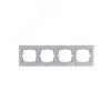 KARINA Рамка 4-ая горизонтальная б/вст матовое серебро (10шт/120шт) Lezard 707-4300-149