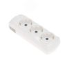 Колодка PREMIUM 3 гнезда, с/з, белый REXANT 13-4400