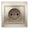 Розетка Intro Plano 1-201-04 без заземления 2P, 16А-250В, IP20, СУ, шампань ЭРА Б0053865