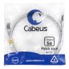 Патч-корд F/UTP. категория 5е. 2xRJ45/8p8c. экранированный. серый. LSZH. 2м Cabeus PC-FTP-RJ45-Cat.5e-2m-LSZH