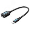 Адаптер переходник OTG USB 2.0 AF на micro B 5 pin, 0.15 м. Vention CCUBB