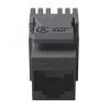 Модуль розеточный СегментЛАН Cat6 UTP, Keystone, черный, безинструментальный монтаж, 180 градусов СегментЭнерго 14616-11128