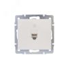 Розетка RAIN телефонная евро белая механизм Lezard 703-0288-137