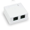 Компьютерная розетка 8P8C (RJ-45), UTP, Cat.6, 2 порта СУПР 10-0310