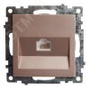 Розетка компьютерная 1-местная RJ-45 (механизм), серия Катрин, шампань STEKKER GLS00-7107-02