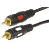Шнур 2 RCA - 2 RCA. длина 1.5 метра. черный (GOLD), REXANT 17-0143
