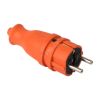 Вилка оранжевая каучуковая прямая 230В 2P+PE 16A IP44 PRO EKF RPS-011-16-230-44-ro