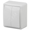 Выключатель двойной, 10АХ-250В, ОУ, Эра Эксперт, белый,11-1204-01 ЭРА Б0020663