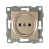 Ugra Розетка одинарная, без бокового заземляющего контакта, с защитой от проникновения, скрытая установка, 16А, 250В.  шампань GUSI Electric С11Р2-027