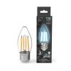 Лампа светодиодная филаментная LED 7 Вт 580 лм 4100К AC210-240В E27 свеча нейтральный Black Filament Gauss 103802207