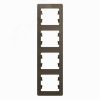 GLOSSA Рамка 4 поста вертикальная шоколад SE (Systeme) GSL000808
